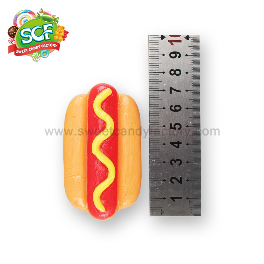 Competitive price gummy hot dog gummy food from China candy manufacturer-sweetcandyfactory