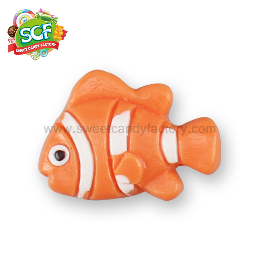 Colorful fish shape sugar free gummy candy with FDA certificate-sweetcandyfactory