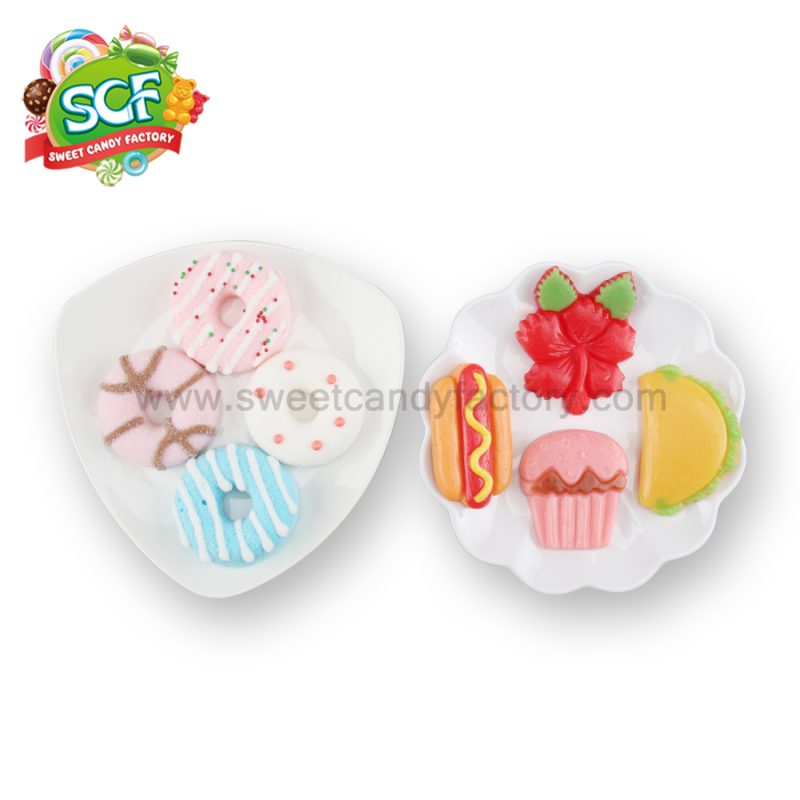 Cake shape dessert marshmallow picnic cotton candy