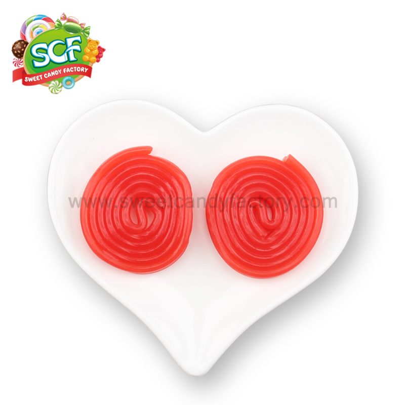Red licorice wheels wholesales strawberry flavor from China candy factory