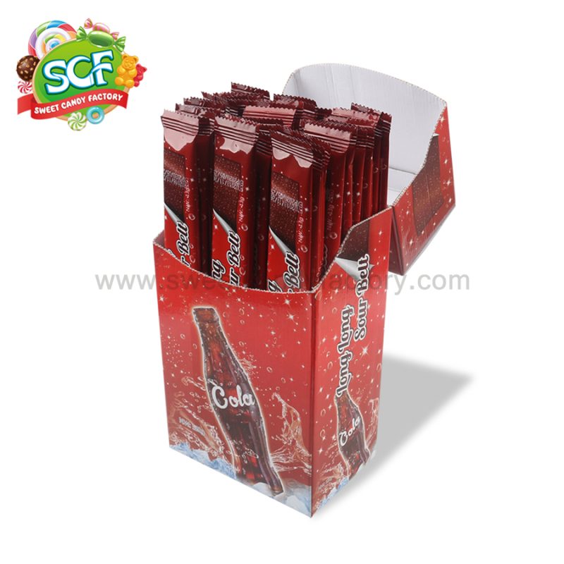 Cola flavor sour belts made by BCH from candy manufacturer