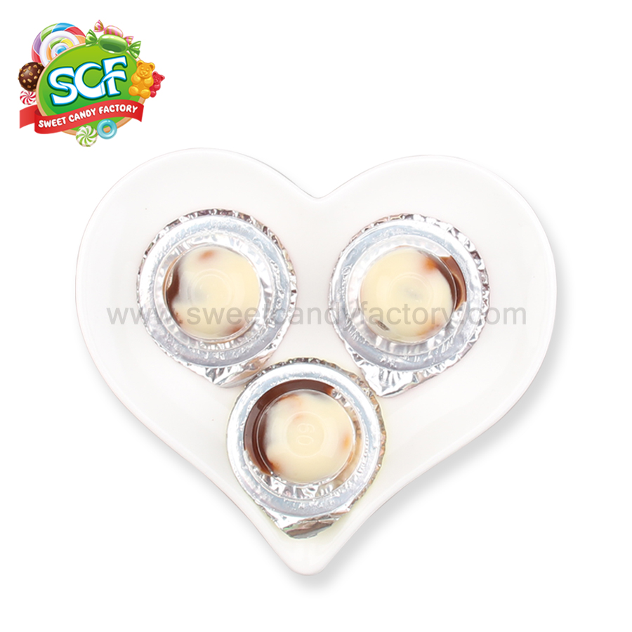 Cheap wholesales mini chocolate cup with biscuit from China candy manufacturer-sweetcandyfactory