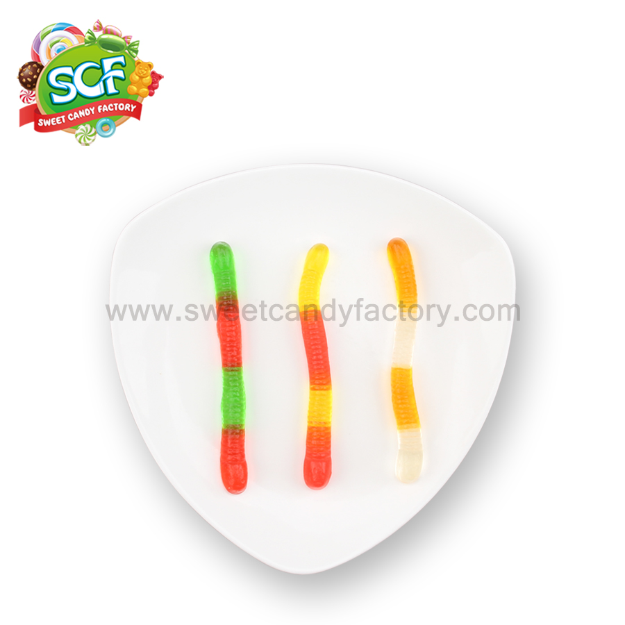 Fruit flavors chewing sugar free gummy worms wholesales by China candy factory-sweetcandyfactory