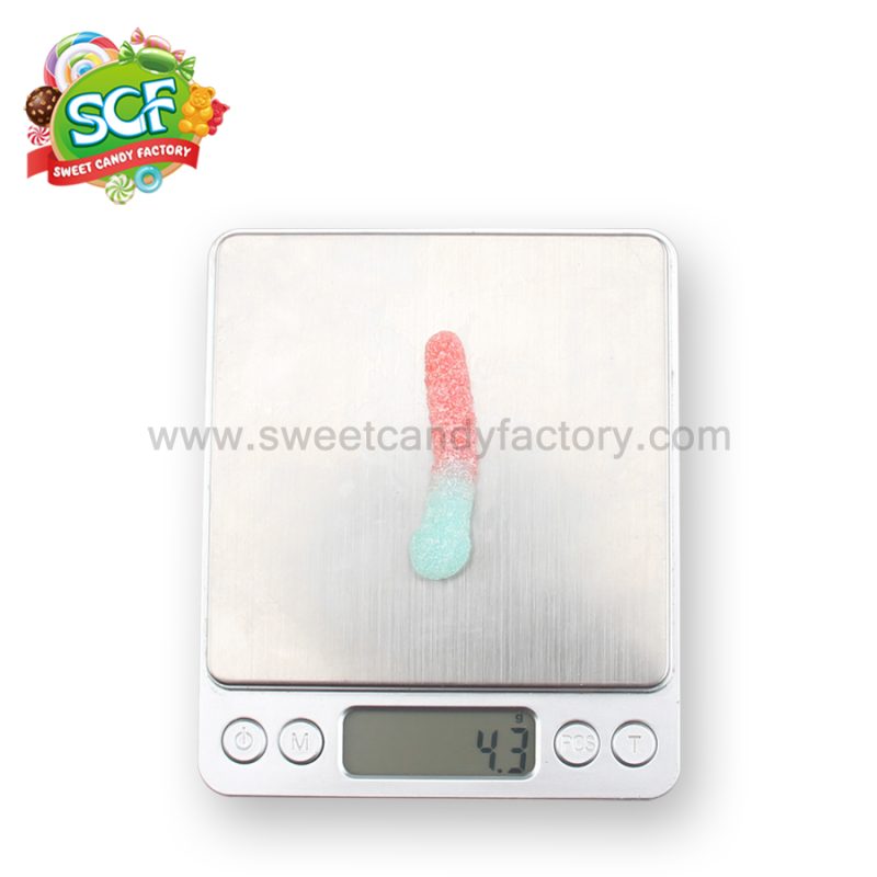 Bulk chewy mini sour neon gummy worms by Sweet Candy Factory - Image 2