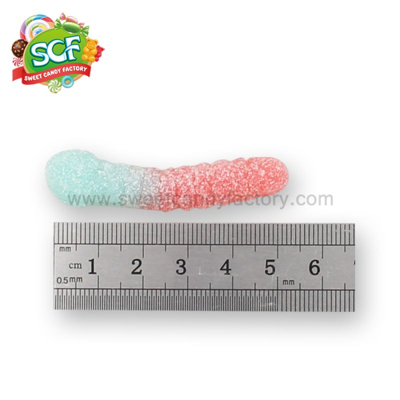 Bulk chewy mini sour neon gummy worms by Sweet Candy Factory - Image 3