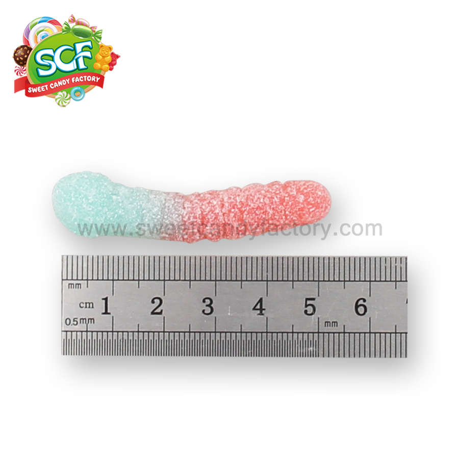 Bulk chewy mini sour neon gummy worms by Sweet Candy Factory-sweetcandyfactory