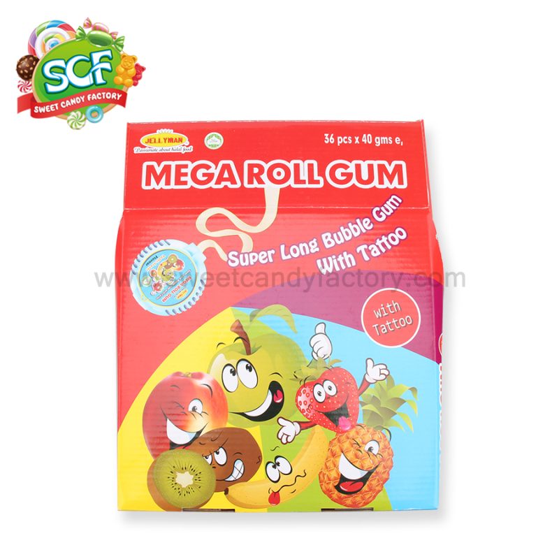 Fruit flavor cheap wholesales chewing bubble gum roll packed by box - Image 4