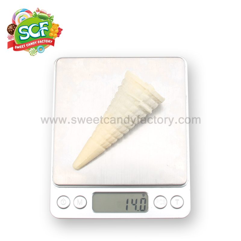 Ice cream cone shape wafer with crispy biscuit and chocolate jam inside - Image 2