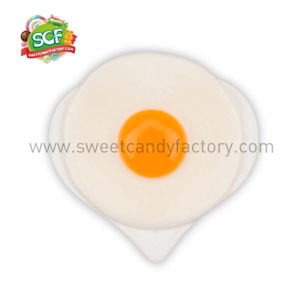 Giant halal fried egg gummy candy for wholesale sweetcandyfactory