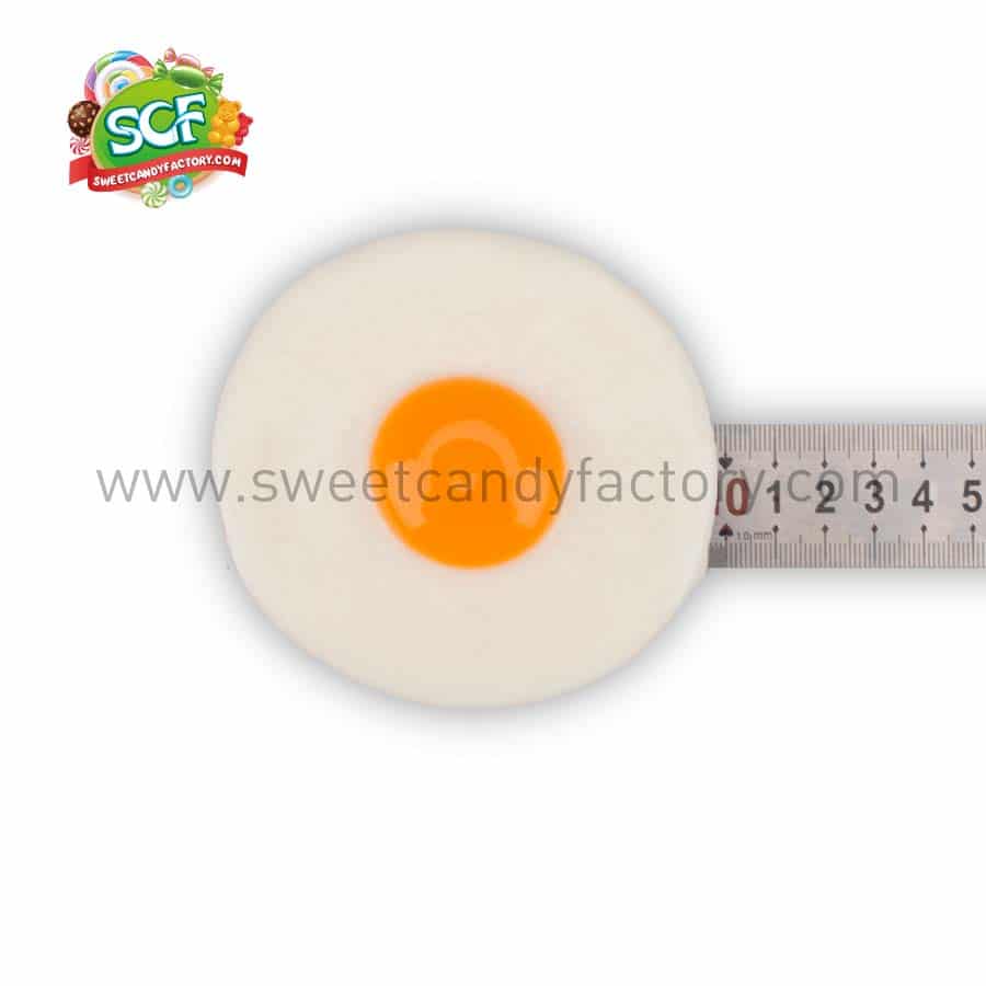 Giant halal fried egg gummy with fruit jam inside-sweetcandyfactory