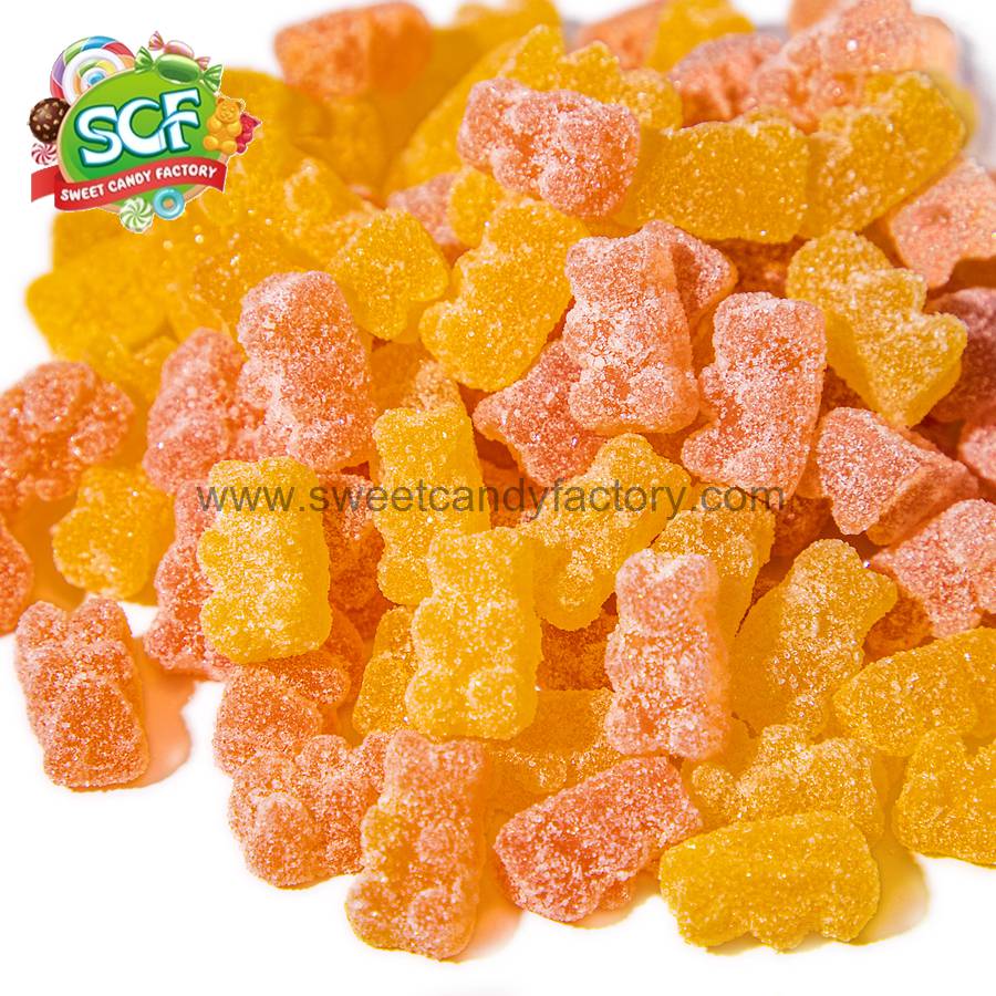 Coated sugar bear shaped gummy for wholesale-sweetcandyfactory