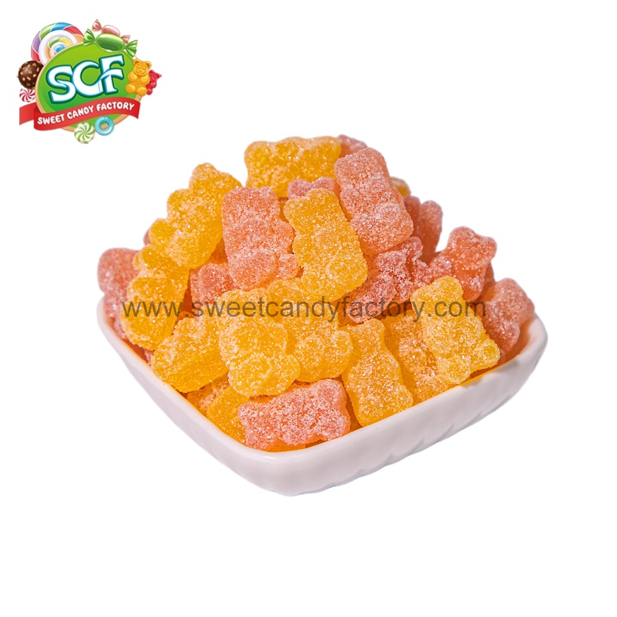 Coated sugar bear shaped gummy for wholesale-sweetcandyfactory