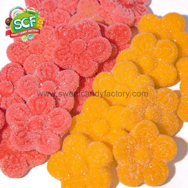 multicolor floral shaped gummy candy