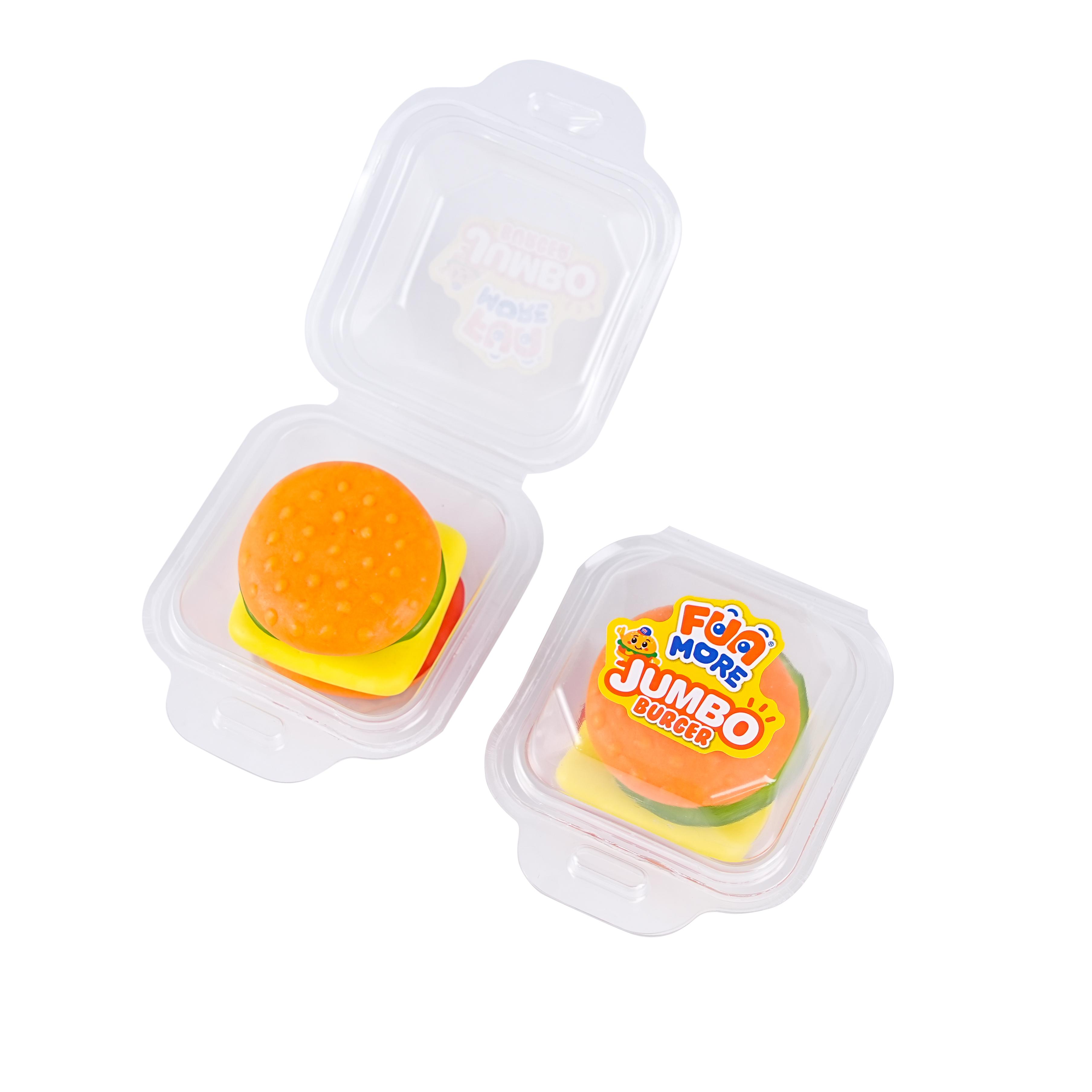 Wholesale B2B HALAL Fruit Flavor 50g Big Burger Shaped Gummy Candy