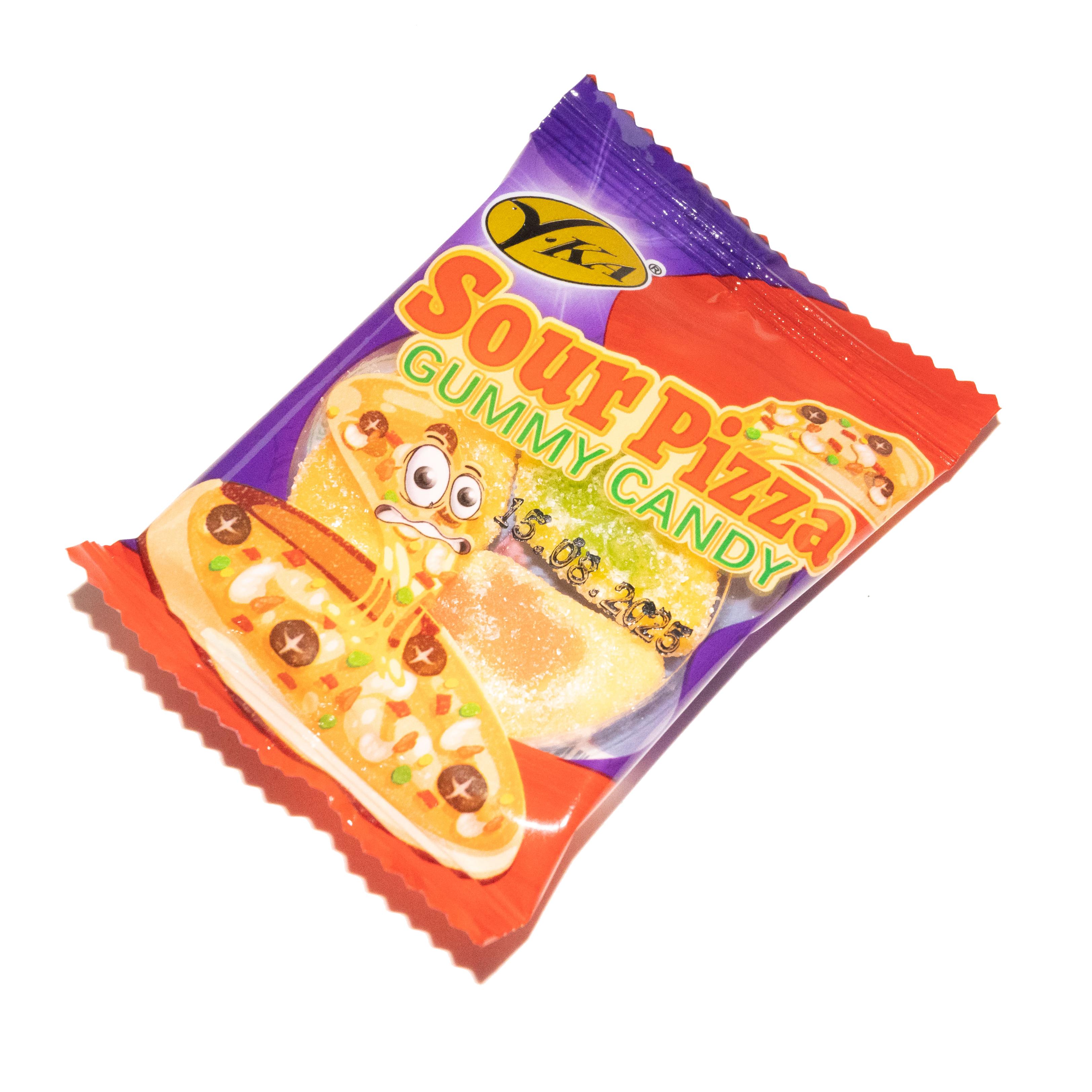 Fast Food Series Individual Packed Pizza Shaped Sour Gummy Candy