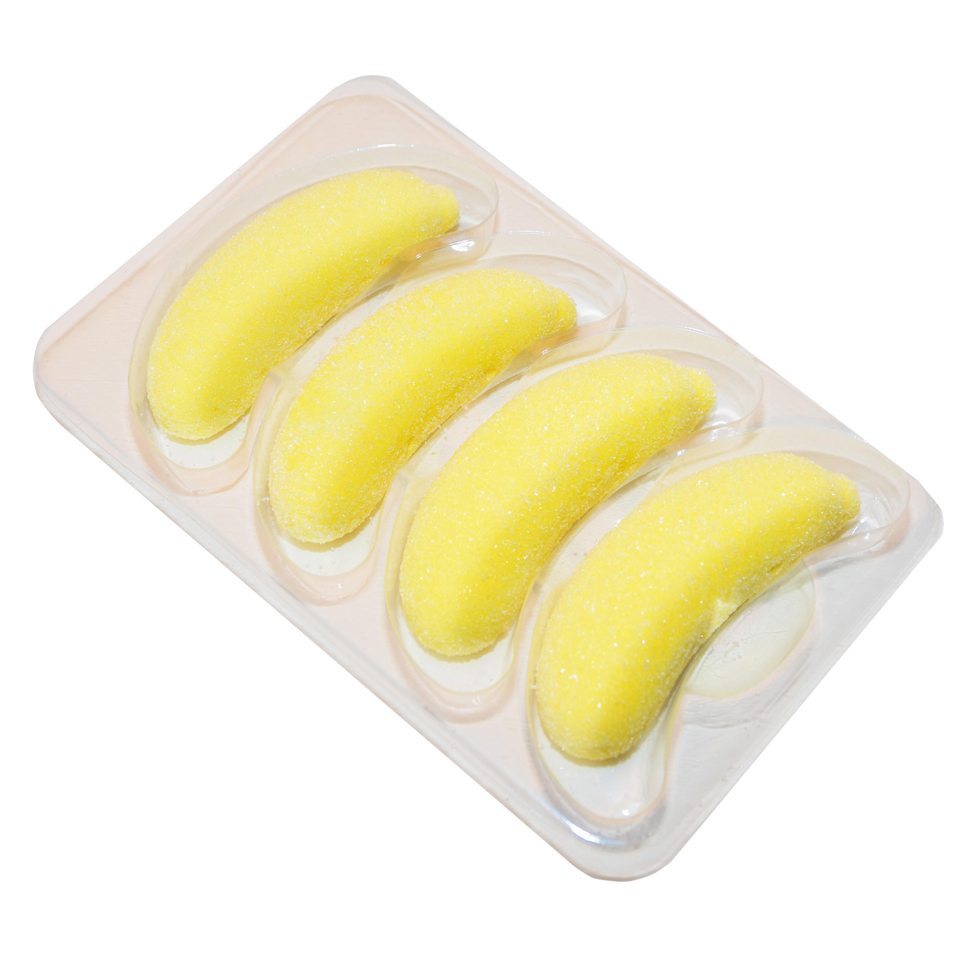 Wholsale Fruity Flavor Fruit Chocolate Jam Banana Shape Soft Gummy Candy