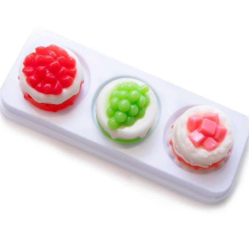 Hot Sale Customized Shaped Fruity Flavor Afternoon Tea Birthday Cake Soft Gummy Candy