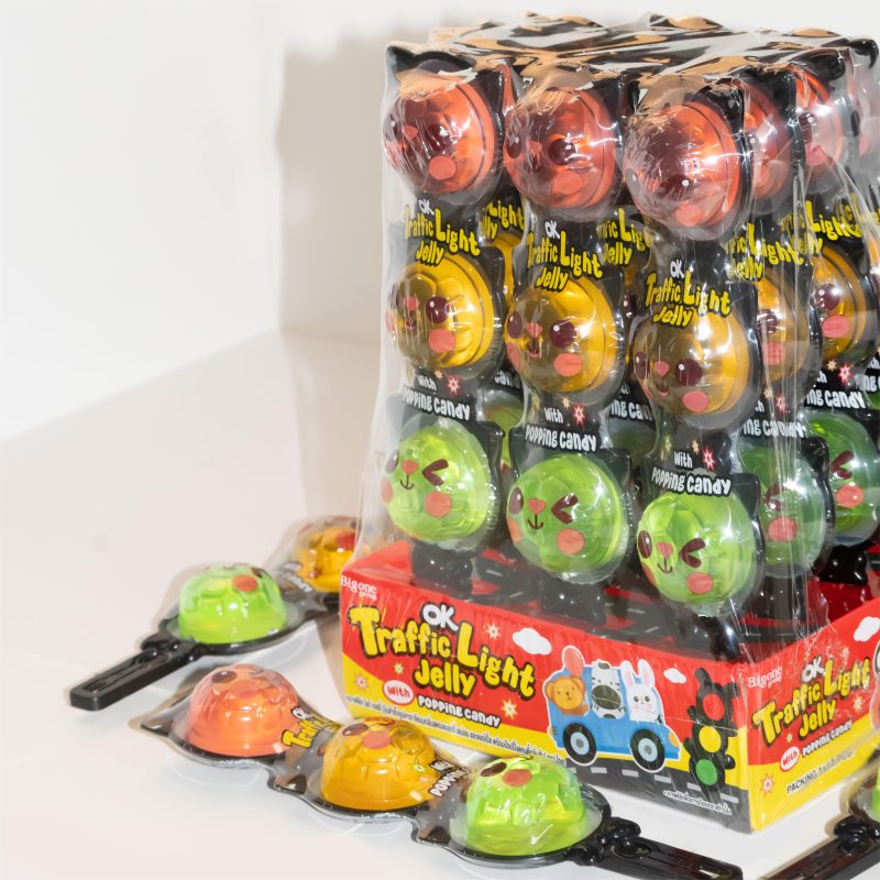 HALAL Traffic Light Shaped Sweet Fruity Jelly & Pudding Popping Candy Type Assorted Flavours Fruit Jelly
