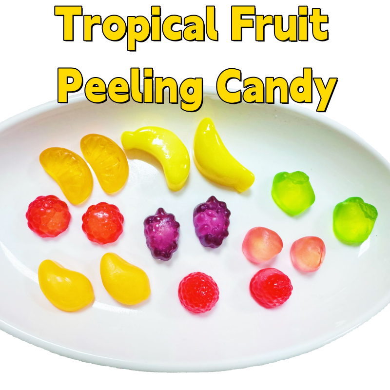 HALAL Hot Sale Tropical Fruity Flavor Peeling Peelable Gummy Candy