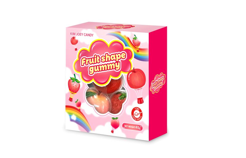 3D Gummy From China Candy Factory With Fruit Jam Inside Fruit Shaped Gummy Candy