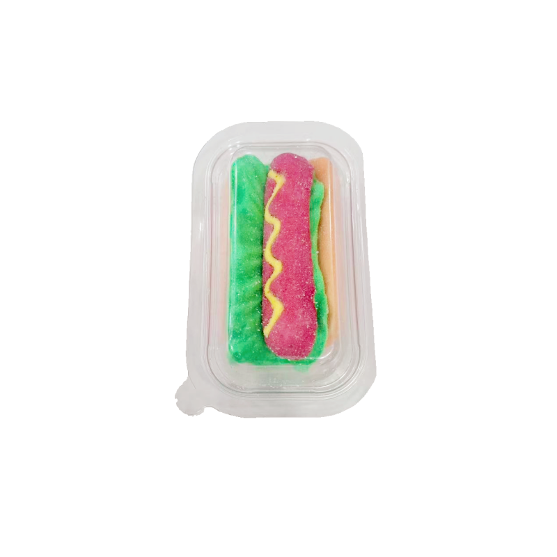 Halal Fast Food Hamburger Jelly Candies Soft Gelatin 3D Burger Hot Dog Shaped Marshmallow-sweetcandyfactory