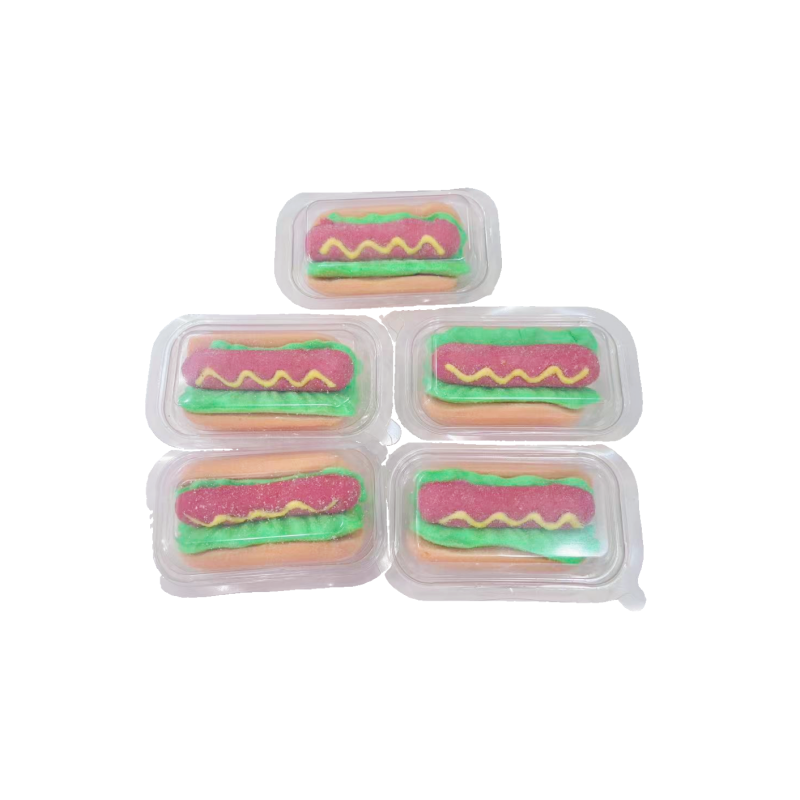 Halal Fast Food Hamburger Jelly Candies Soft Gelatin 3D Burger Hot Dog Shaped Marshmallow - Image 3