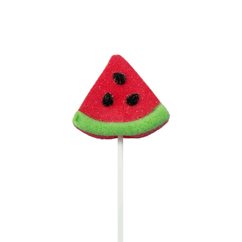 Customize Halal Jelly Candies Sweet Soft Gelatin 3D Fruit Shaped Marshmallow Lollipop - Image 3