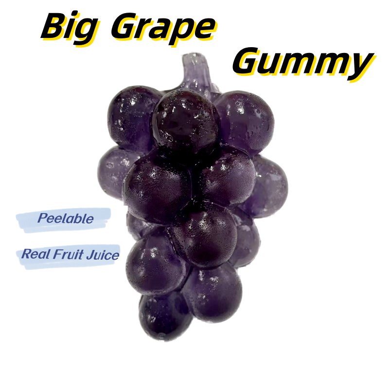 3D Giant Peelable Fruit Flavor Multi-Colored Sweet Real Fruit Juice Peeling Pineapple Shaped Big Grape Peeled Gummy Candy-sweetcandyfactory