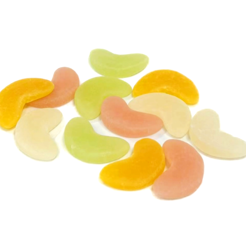 HALAL Wholesale Bulk Apple Slices Fruit Shape Crunch Crispy Jelly With Real Fruit Juice Gummy