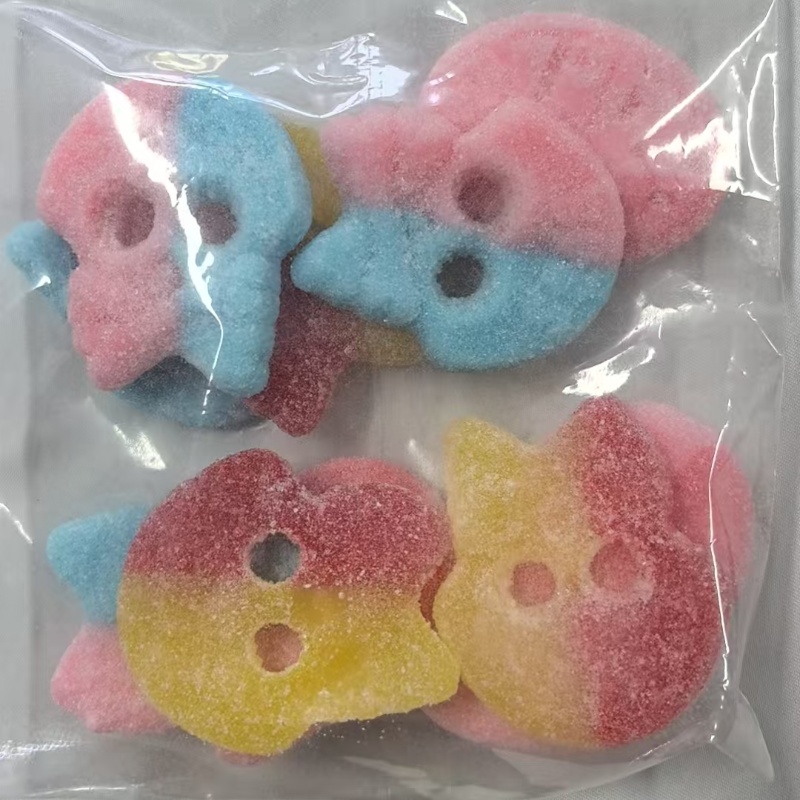 HALAL Wholesale Bulk Sweet Sour Skulls Fizzy Mix Vegan Gummy-sweetcandyfactory