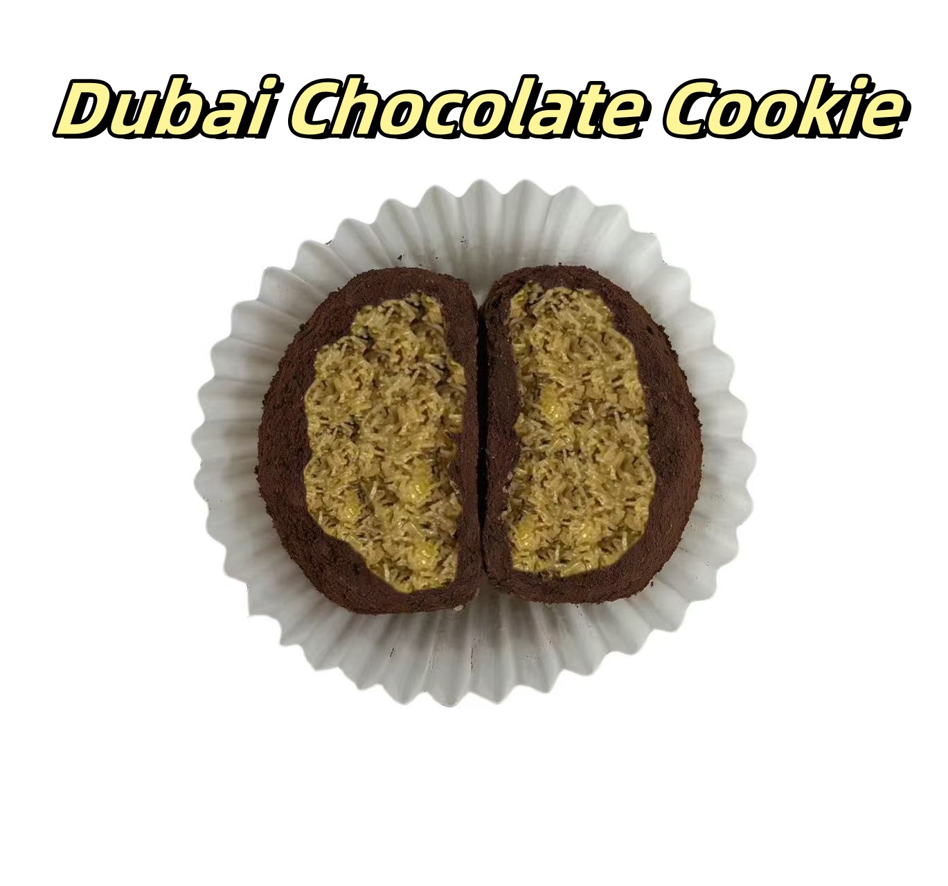 Wholesale Dubai Chocolate Chewy Cookies Kadayif Marshmallow With Pistachio Jam Chewy Cookies