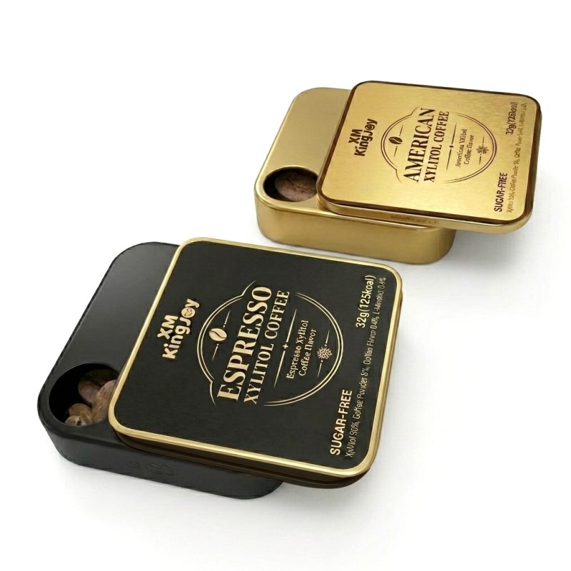 Sugar-Free Mint Xylitol Coffee Candy OEM ODM Portable Xylitol Hard Candy for Breath Freshening